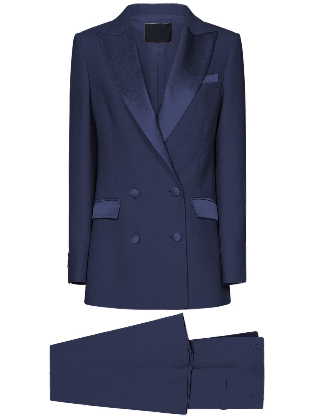 solovedress SoloveDress Women Lavender Double Breasted 2 Piece Suit with Peak Lapel