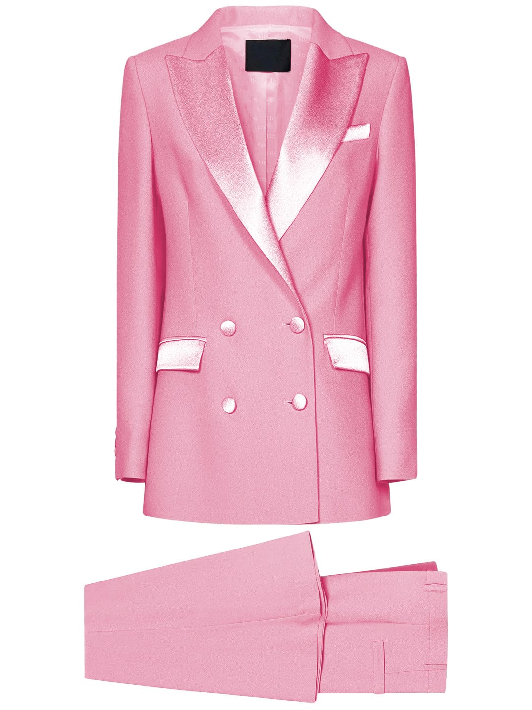 solovedress SoloveDress Women Lavender Double Breasted 2 Piece Suit with Peak Lapel