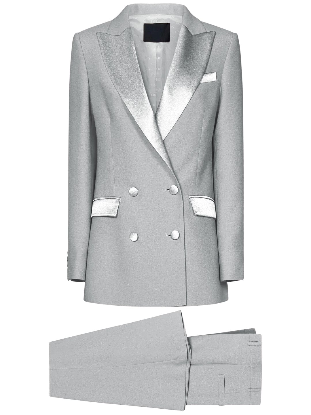 solovedress SoloveDress Women Lavender Double Breasted 2 Piece Suit with Peak Lapel