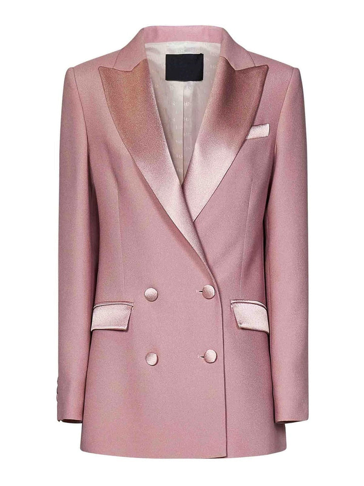 solovedress SoloveDress Women Lavender Double Breasted 2 Piece Suit with Peak Lapel