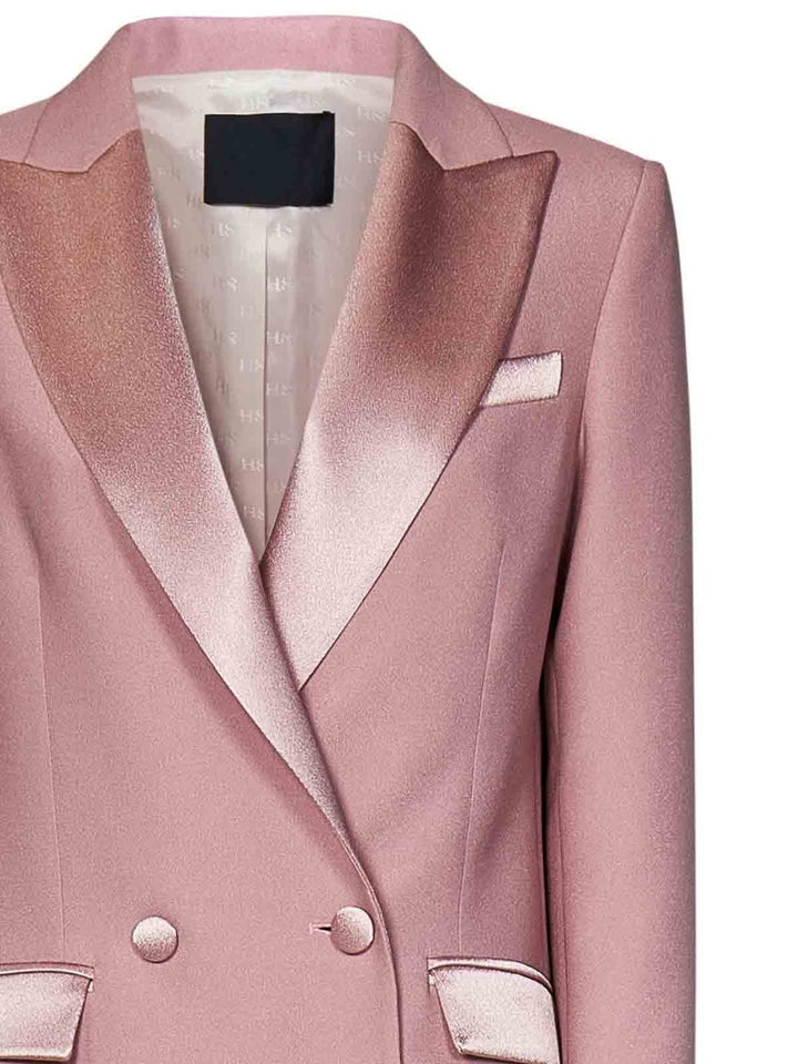 solovedress SoloveDress Women Lavender Double Breasted 2 Piece Suit with Peak Lapel