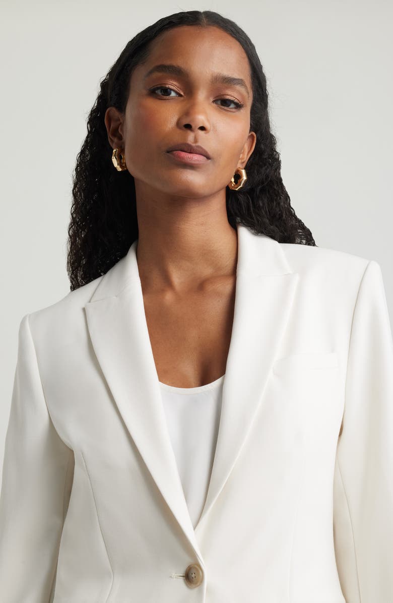 solovedress White 2 Piece Single Buttons Business Casual Women Suit Wedding Banquet Dresses