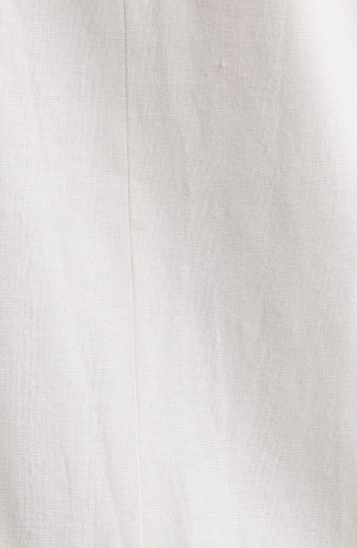 solovedress White 2 Piece Summer Linen Single Button  Casual Women Suit (Blazer+Shorts)