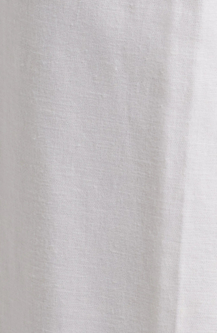 solovedress White Linen Casual Slim Fit Trouser