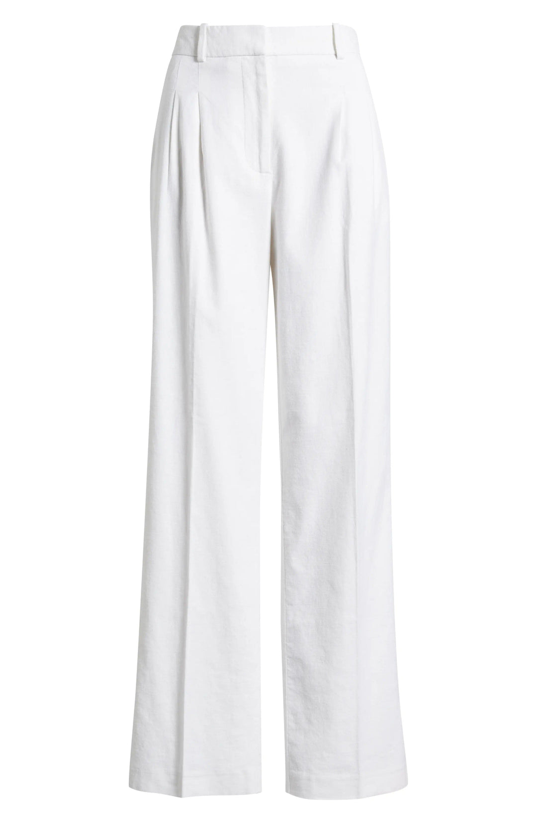 solovedress White Linen Casual Slim Fit Trouser