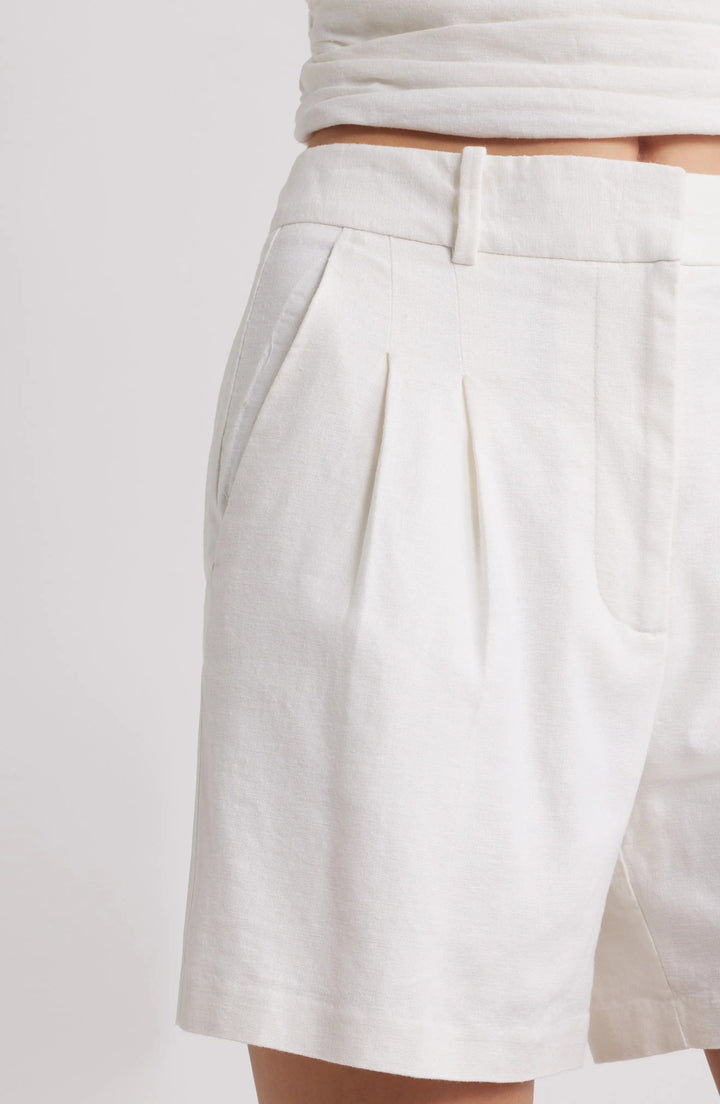 solovedress White Summer Linen Casual Women Shorts