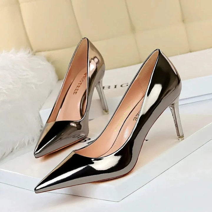 solovedress Women's Fashion Metal Heel High Heels