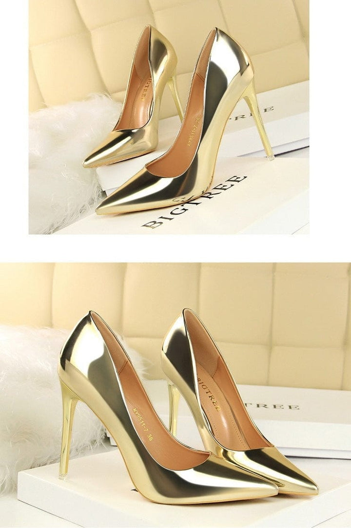 solovedress Women's Fashion Pointed Sexy Metal Heel High Heels