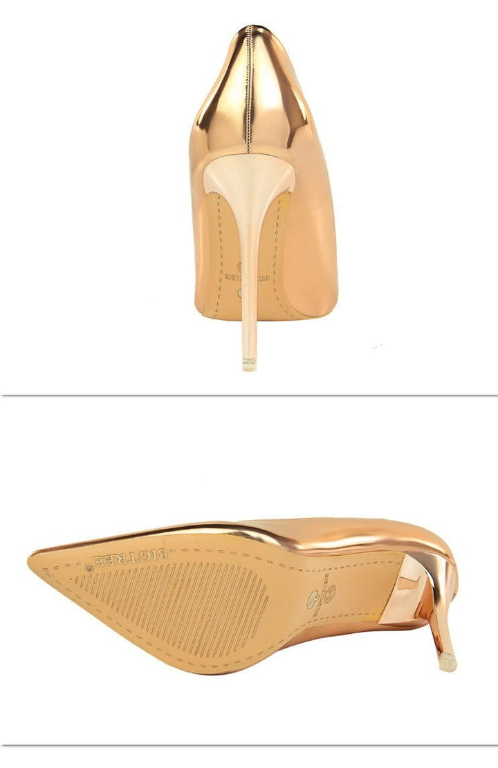 solovedress Women's Fashion Pointed Sexy Metal Heel High Heels