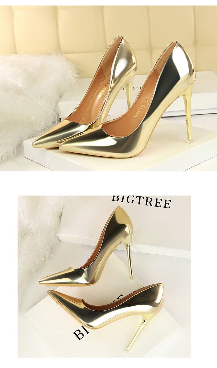 solovedress Women's Fashion Pointed Sexy Metal Heel High Heels