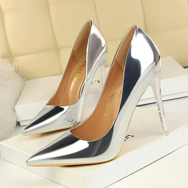solovedress Women's Fashion Pointed Sexy Metal Heel High Heels