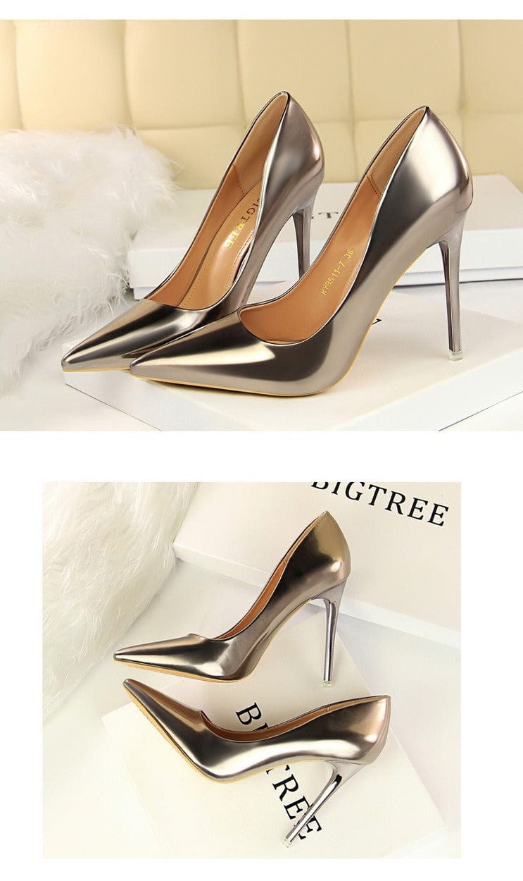 solovedress Women's Fashion Pointed Sexy Metal Heel High Heels