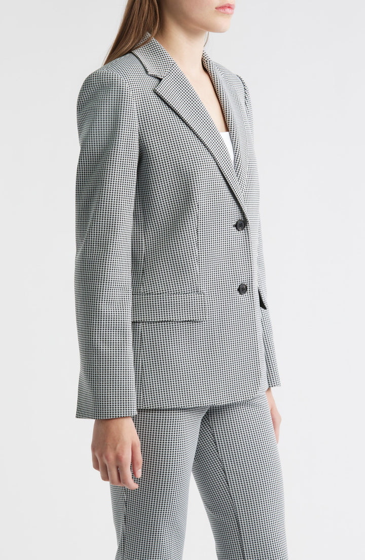 solovedress Women's Grey Mini Houndstooth 2-Piece Suit - Blazer & Pants