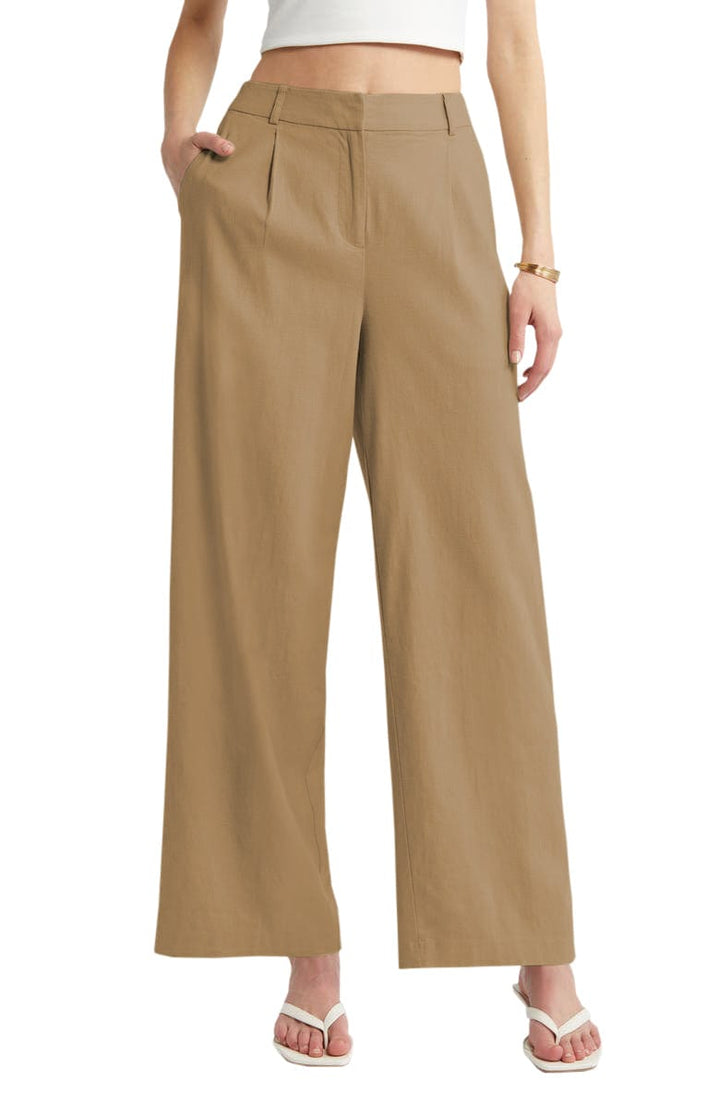 solovedress Women's Linen Casual Pants