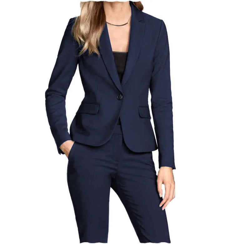 solovedress Women Suit 2 Piece Notch Lapel Blazer