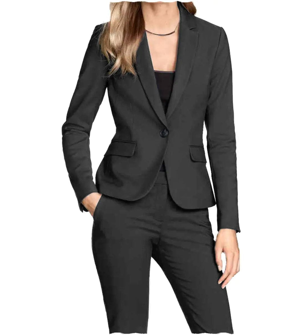 solovedress Women Suit 2 Piece Notch Lapel Blazer