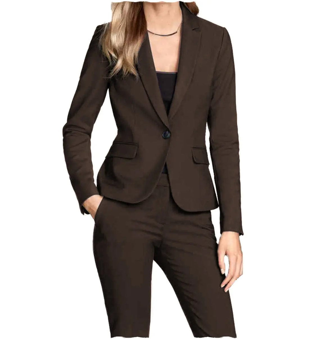 solovedress Women Suit 2 Piece Notch Lapel Blazer