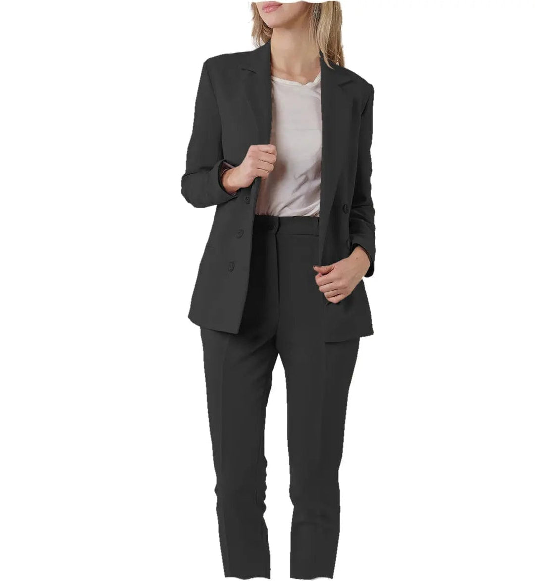 solovedress Women Suit 2 Piece Notch Lapel Blazer(Blazer+Pants)