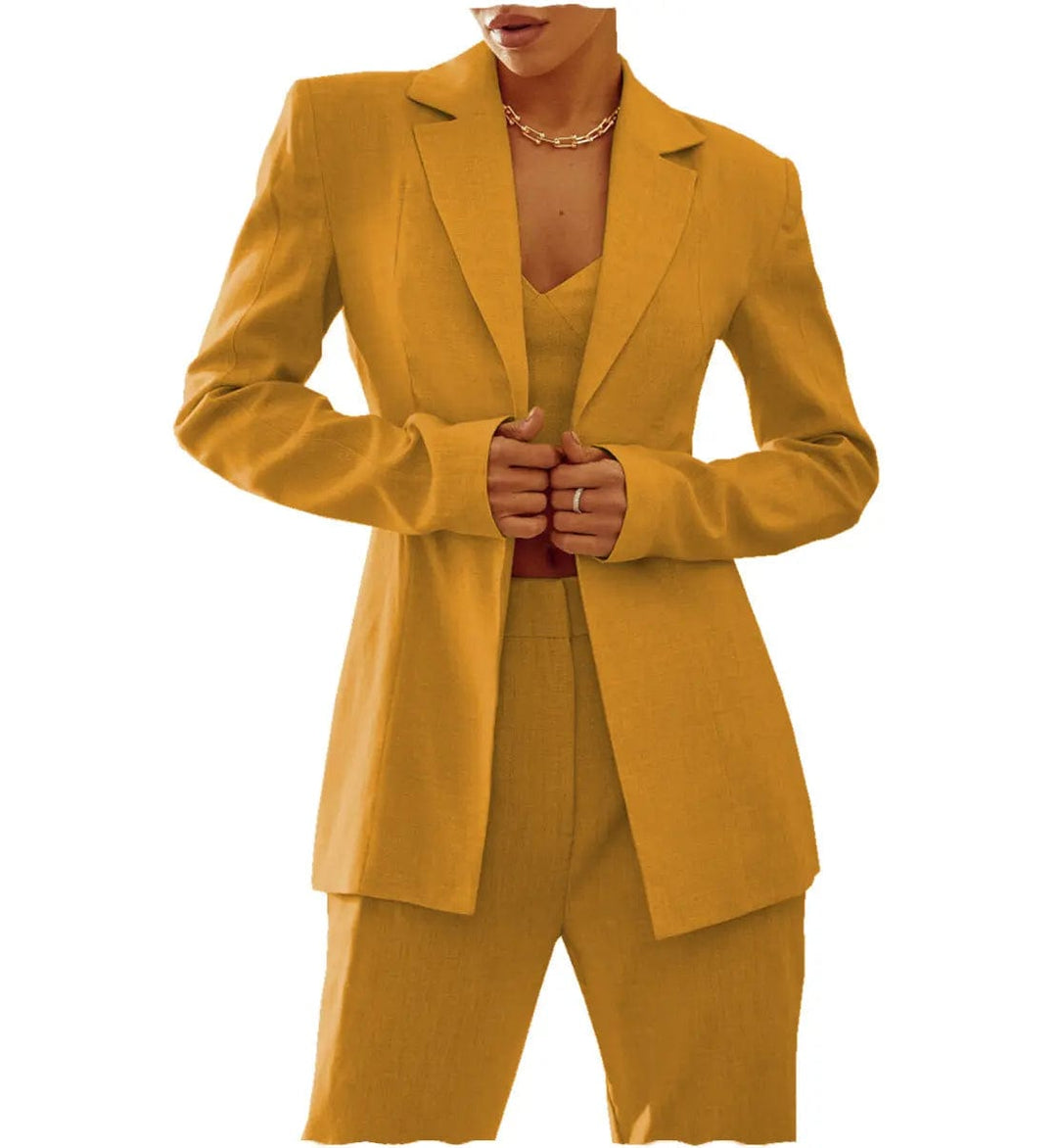 solovedress Women Suit 2 Pieces Notch Lapel Blazer