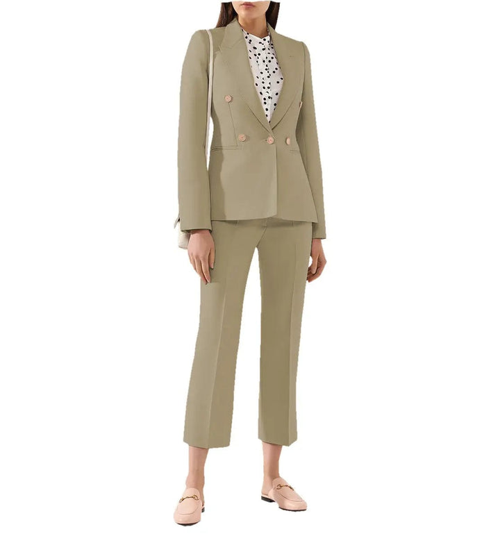 solovedress Women Suit 2 Pieces Peak Lapel Blazer