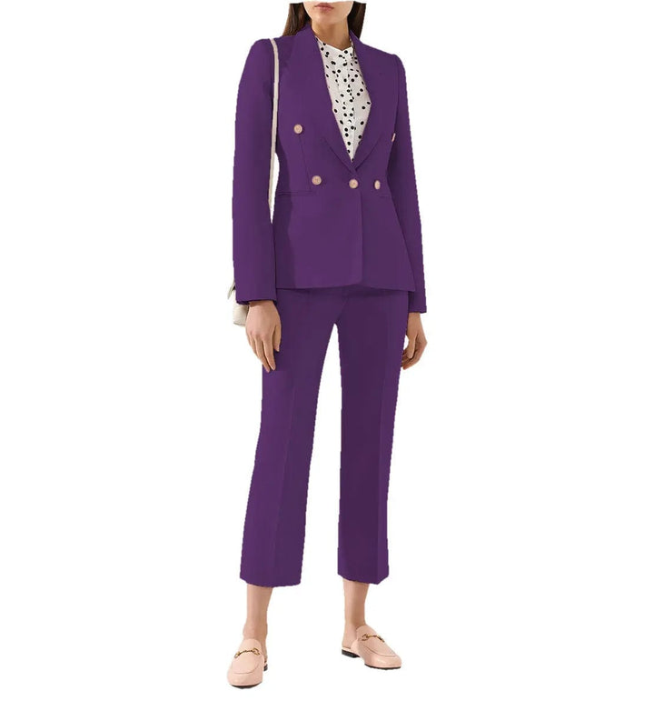 solovedress Women Suit 2 Pieces Peak Lapel Blazer