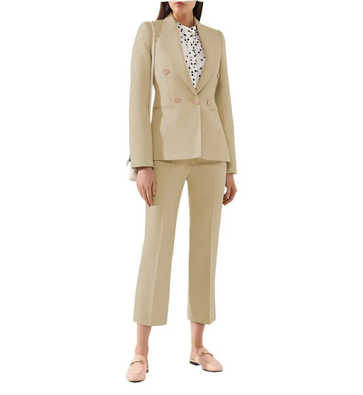 solovedress Women Suit 2 Pieces Peak Lapel Blazer