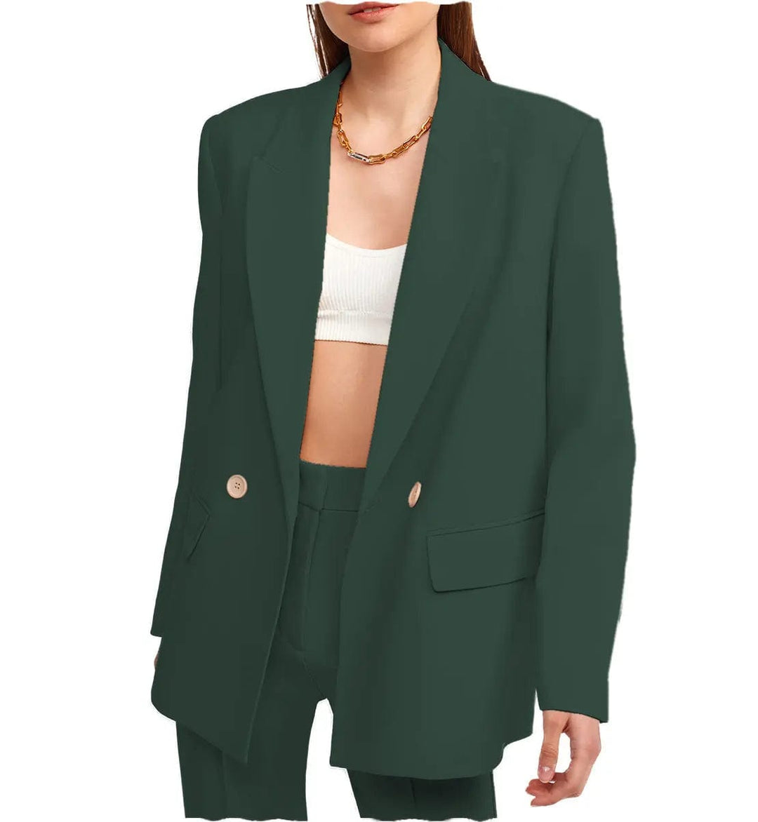 solovedress Women Suit 2 Pieces Peak Lapel Blazer