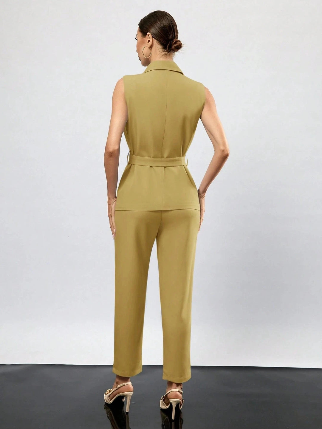 solovedress Yellow 2 Piece Summer Single Button Casual Slim Fit Women Suit