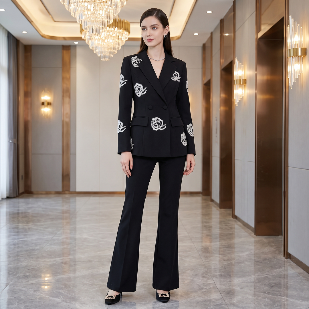 SoloveDress Beaded Suits Women&
