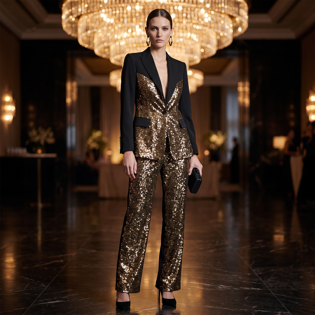 SoloveDress Sequins Women&