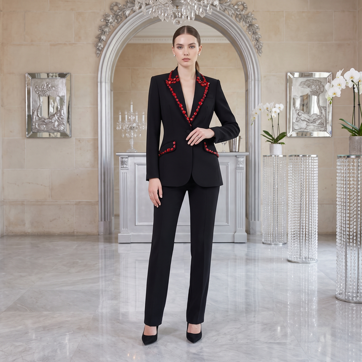 SoloveDress Luxury Diamond Suits Women&