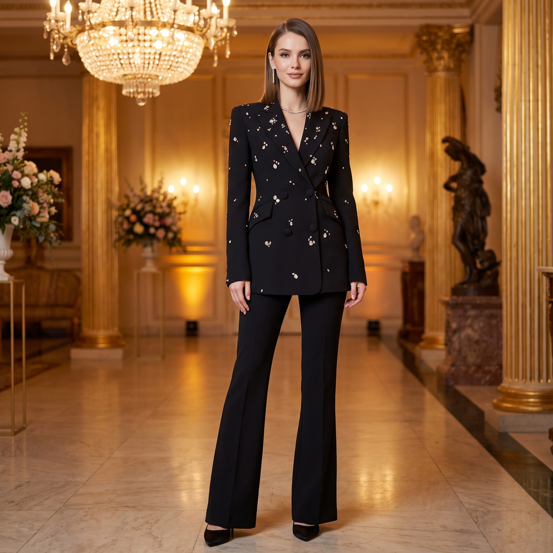 SoloveDress Luxury Diamond Suits Women&