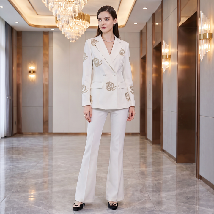SoloveDress Beaded Suits Women&