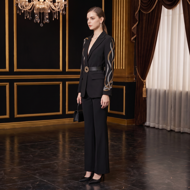 SoloveDress Luxury Diamond Suits Women&