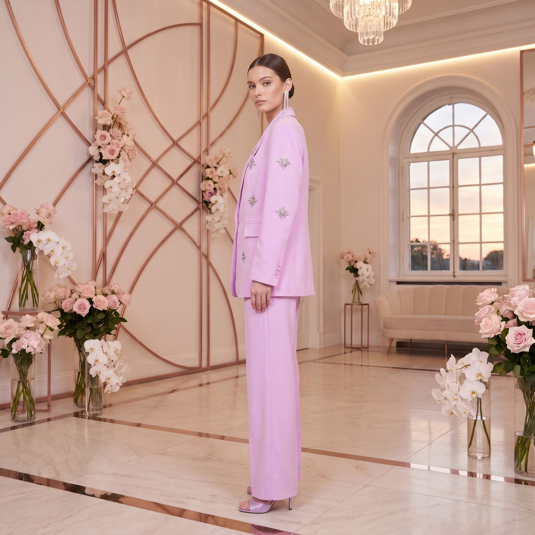 SoloveDress Luxury Beaded Diamond Suits Women&