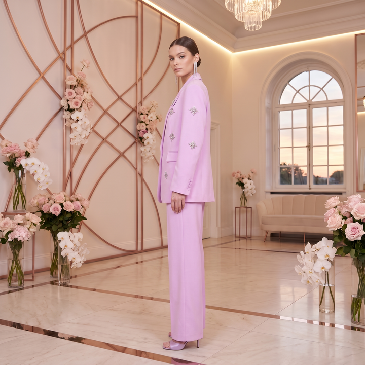 SoloveDress Luxury Beaded Diamond Suits Women&