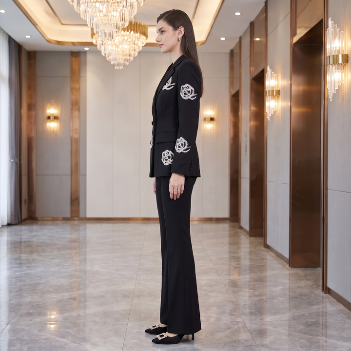 SoloveDress Beaded Suits Women&