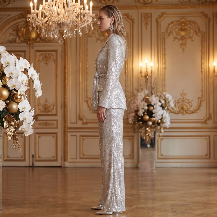 SoloveDress Luxurious Sequins Women&