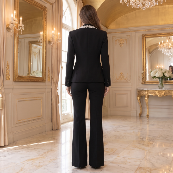 SoloveDress Luxury Beaded Diamond Suits Women&