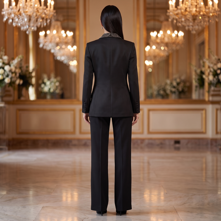 SoloveDress Luxury Beaded Diamond Suits Women&