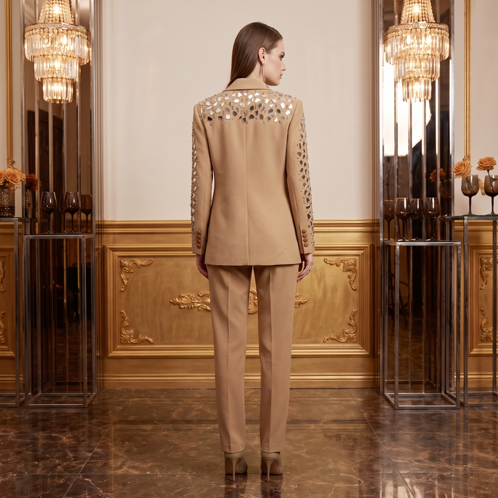 SoloveDress Luxurious Beaded Diamond Suits Women&