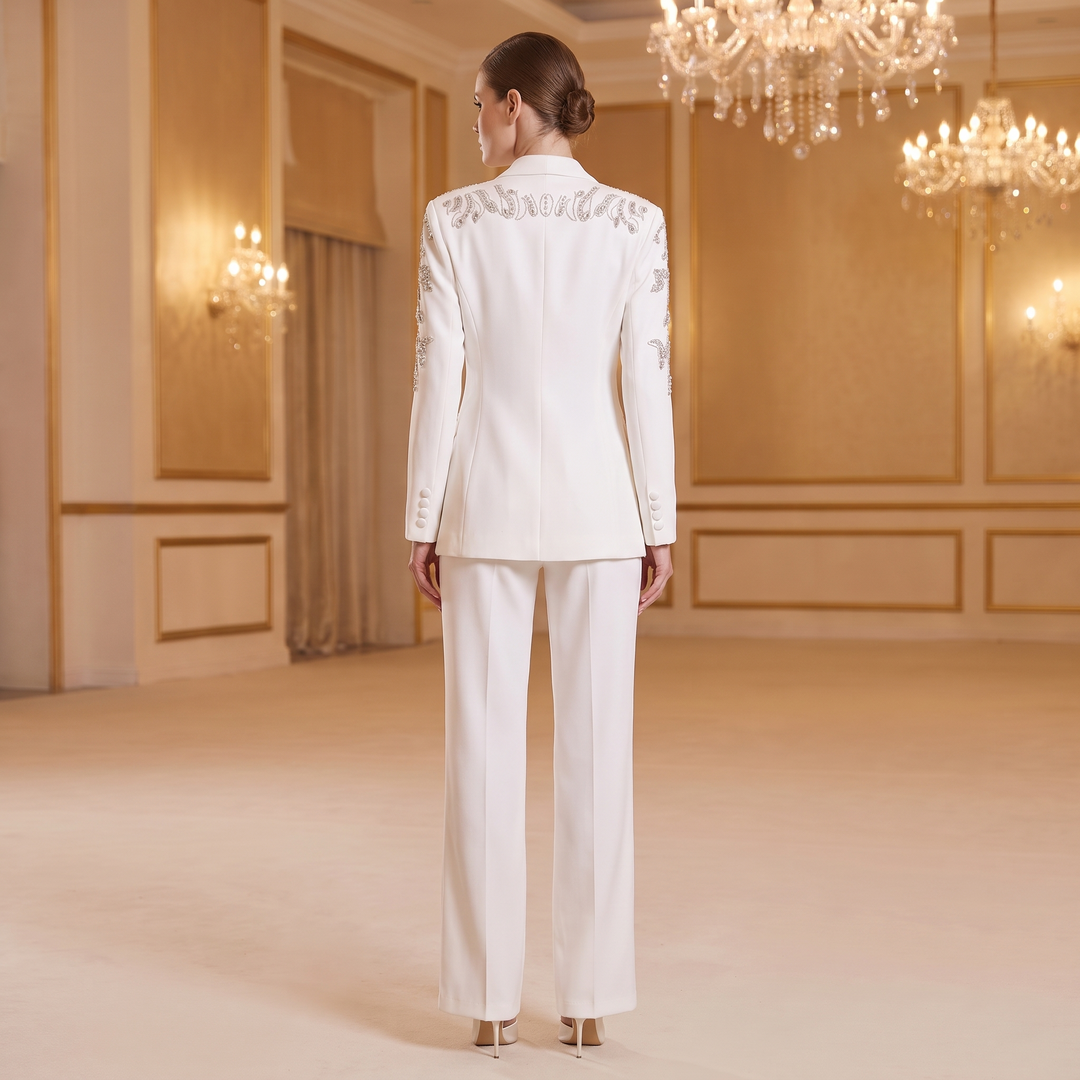 SoloveDress Luxury Beaded Diamond Suits Women&