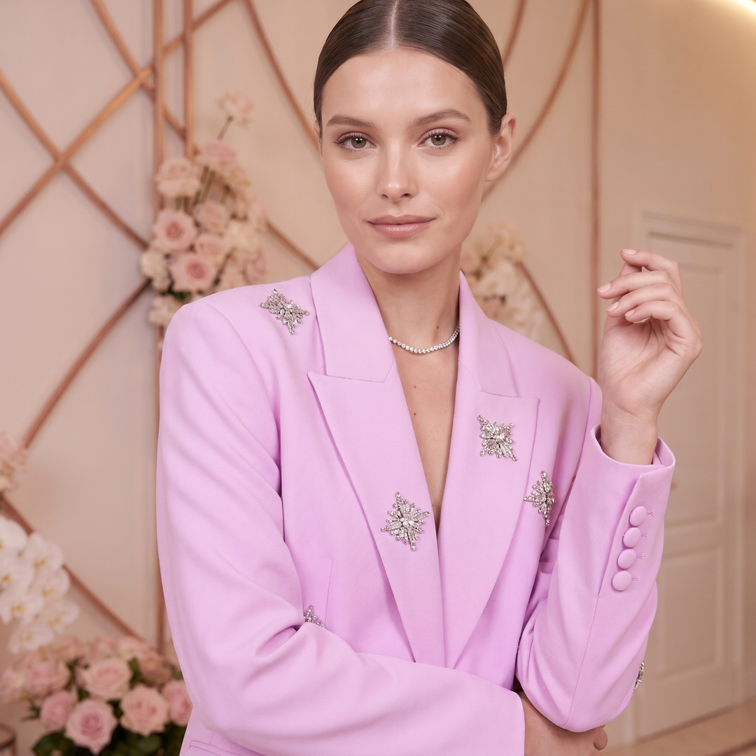 SoloveDress Luxury Beaded Diamond Suits Women&
