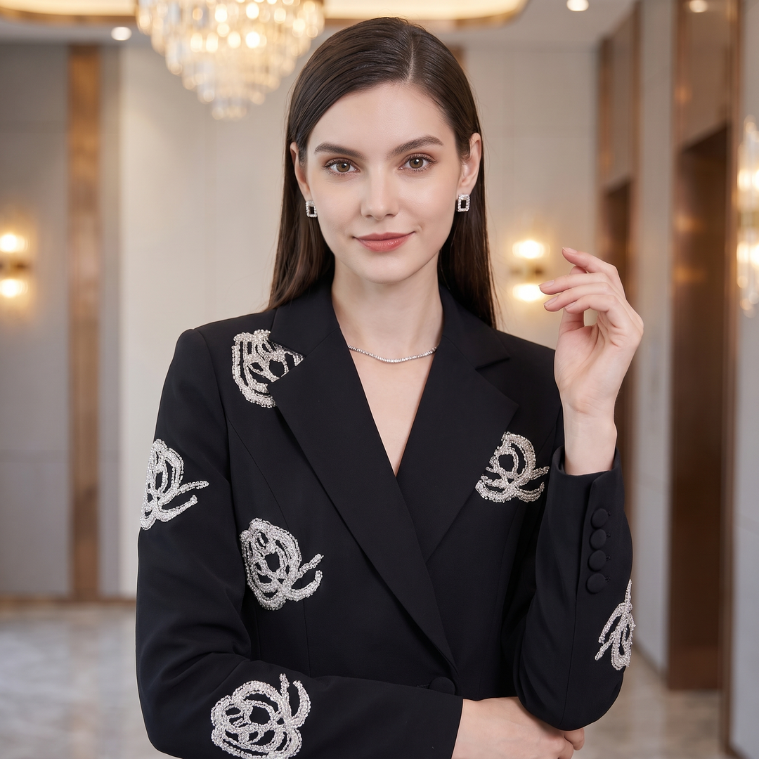 SoloveDress Beaded Suits Women&