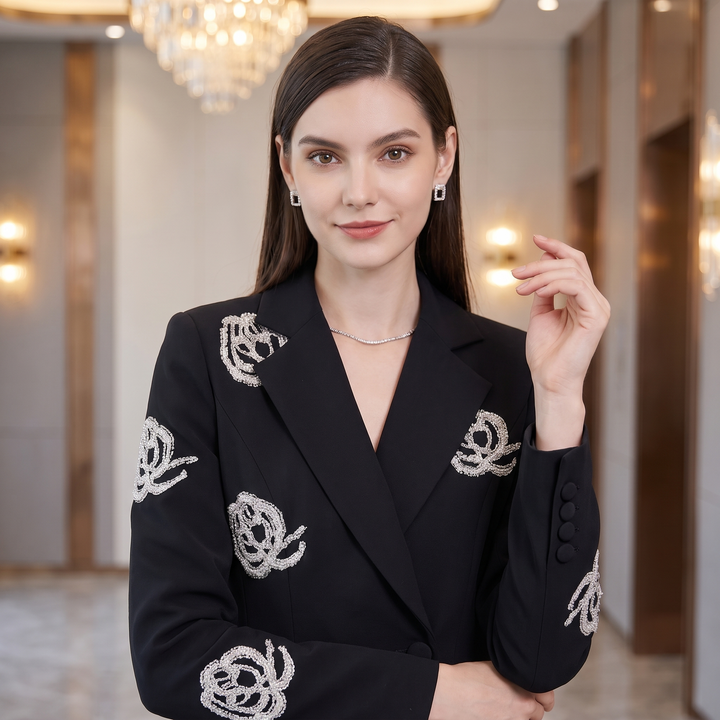 SoloveDress Beaded Suits Women&