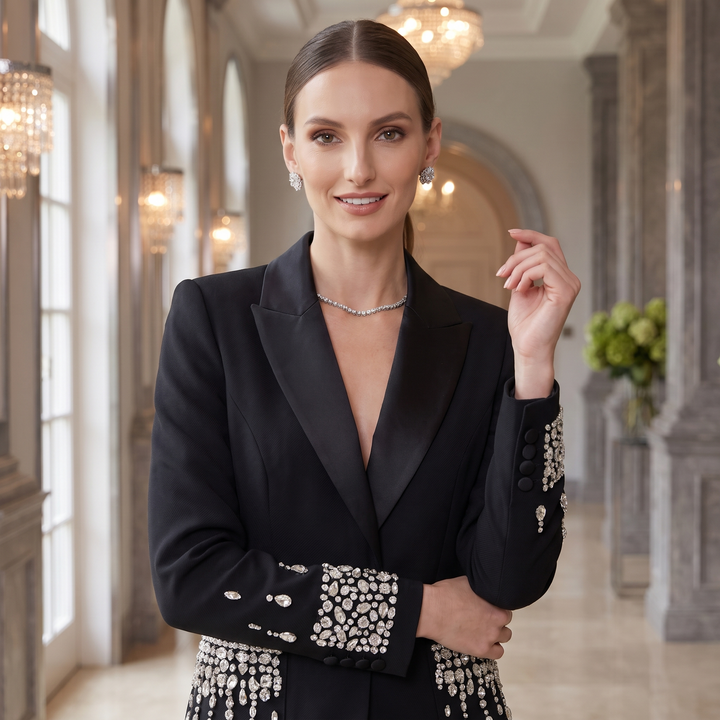 SoloveDress Luxury Diamond Suits Women&