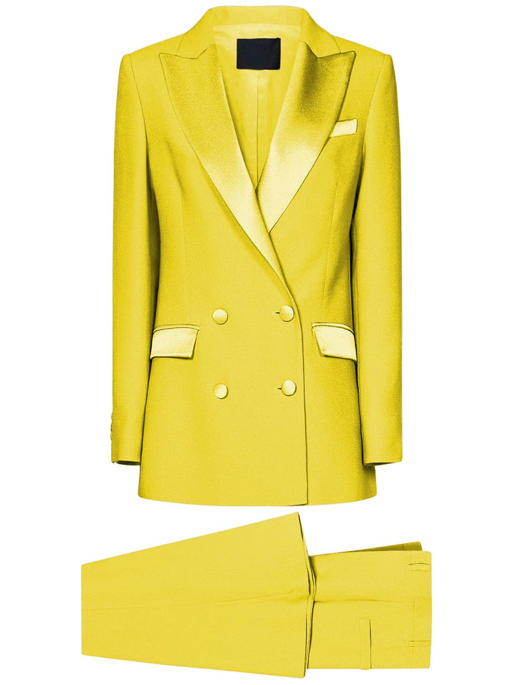 solovedress 2 Piece Double Breasted Peak Lapel Fashion Slim Women's Suit