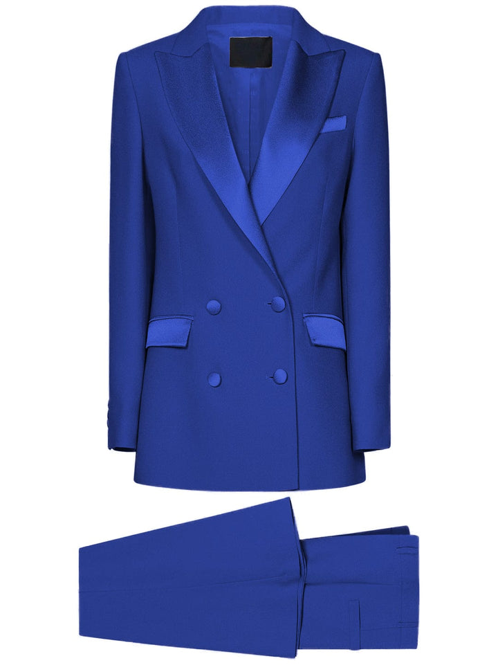 solovedress 2 Piece Double Breasted Peak Lapel Fashion Slim Women's Suit