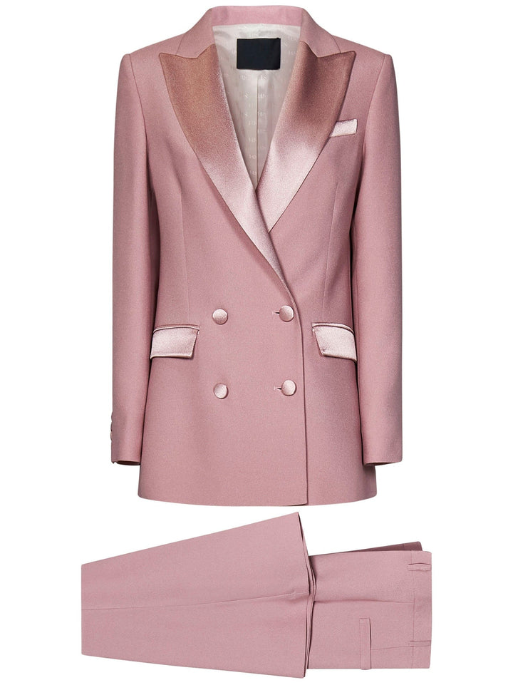 solovedress 2 Piece Double Breasted Peak Lapel Fashion Slim Women's Suit