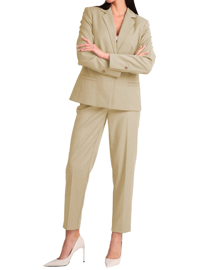 solovedress 2 Piece Notch Lapel Fashion Women Suit（Blazer+Pants）
